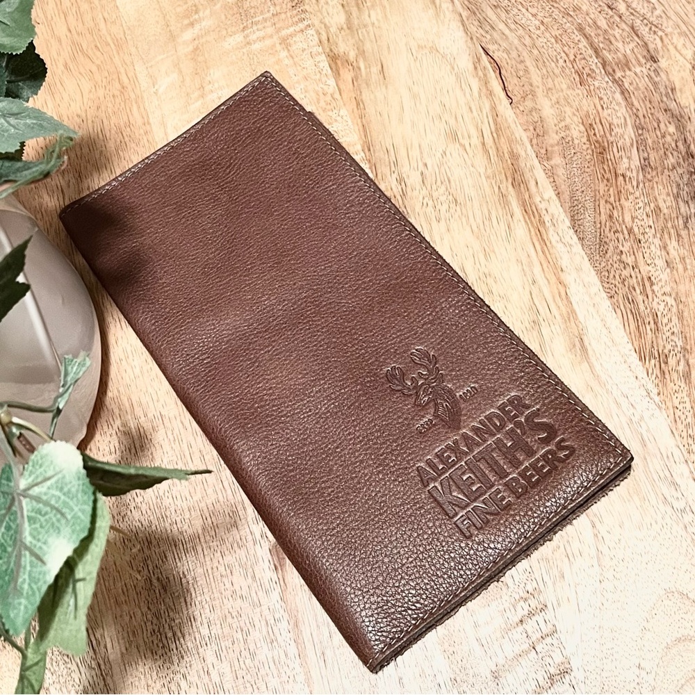 Roots Brown Leather Folio Wallet – Alexander Keith’s Limited Edition